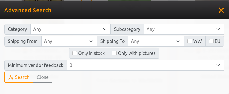 DrugHub market interface overview showing marketplace structure